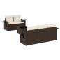 Preview: 6-tlg. Garten-Sofagarnitur mit Kissen Braun Poly Rattan