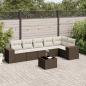 Preview: ARDEBO.de - 7-tlg. Garten-Sofagarnitur mit Kissen Braun Poly Rattan