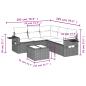 Preview: 6-tlg. Garten-Sofagarnitur mit Kissen Braun Poly Rattan
