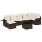 Preview: 8-tlg. Garten-Sofagarnitur mit Kissen Braun Poly Rattan