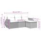 Preview: 4-tlg. Garten-Sofagarnitur mit Kissen Braun Poly Rattan