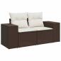 Preview: 8-tlg. Garten-Sofagarnitur mit Kissen Braun Poly Rattan