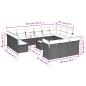 Preview: 14-tlg. Garten-Sofagarnitur mit Kissen Braun Poly Rattan