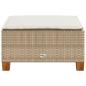 Preview: Gartenhocker mit Kissen Beige 63,5x56x32 cm Poly Rattan