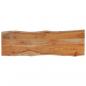 Preview: Tischplatte 120x40x2,5cm Rechteckig Massivholz Akazie Baumkante