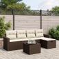 Preview: ARDEBO.de - 6-tlg. Garten-Sofagarnitur mit Kissen Braun Poly Rattan
