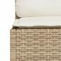 Preview: 4-tlg. Garten-Sofagarnitur mit Kissen Beige Poly Rattan