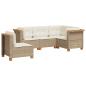 Preview: 5-tlg. Garten-Sofagarnitur mit Kissen Beige Poly Rattan