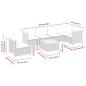 Preview: 7-tlg. Garten-Sofagarnitur mit Kissen Beige Poly Rattan