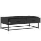 Preview: Couchtisch Schwarz 100x50x35 cm Holzwerkstoff und Metall