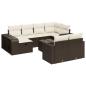 Preview: 11-tlg. Garten-Sofagarnitur mit Kissen Braun Poly Rattan