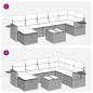 Preview: 8-tlg. Garten-Sofagarnitur mit Kissen Braun Poly Rattan