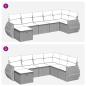 Preview: 7-tlg. Garten-Sofagarnitur mit Kissen Braun Poly Rattan