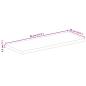 Preview: Tischplatte 80x50x2,5 cm Rechteckig Altholz Massiv