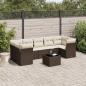 Preview: ARDEBO.de - 8-tlg. Garten-Sofagarnitur mit Kissen Braun Poly Rattan