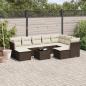 Preview: ARDEBO.de - 10-tlg. Garten-Sofagarnitur mit Kissen Braun Poly Rattan