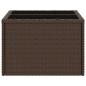 Preview: Gartentisch mit Glasplatte Braun 55x55x37 cm Poly Rattan