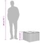 Preview: Gartentisch mit Glasplatte Braun 55x55x37 cm Poly Rattan