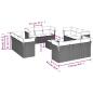 Preview: 13-tlg. Garten-Sofagarnitur mit Kissen Braun Poly Rattan
