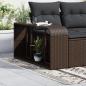 Preview: ARDEBO.de - Outdoor-Rgale 2 Stk. Braun Poly Rattan