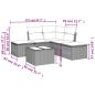 Preview: 6-tlg. Garten-Sofagarnitur mit Kissen Braun Poly Rattan