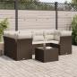 Preview: ARDEBO.de - 7-tlg. Garten-Sofagarnitur mit Kissen Braun Poly Rattan