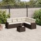 Preview: ARDEBO.de - 7-tlg. Garten-Sofagarnitur mit Kissen Braun Poly Rattan