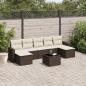 Preview: ARDEBO.de - 8-tlg. Garten-Sofagarnitur mit Kissen Braun Poly Rattan