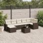 Preview: ARDEBO.de - 8-tlg. Garten-Sofagarnitur mit Kissen Braun Poly Rattan