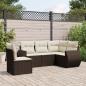 Preview: ARDEBO.de - 5-tlg. Garten-Sofagarnitur mit Kissen Braun Poly Rattan