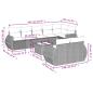 Preview: 9-tlg. Garten-Sofagarnitur mit Kissen Braun Poly Rattan