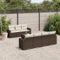 Preview: ARDEBO.de - 8-tlg. Garten-Sofagarnitur mit Kissen Braun Poly Rattan