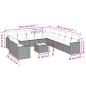 Preview: 12-tlg. Garten-Sofagarnitur mit Kissen Braun Poly Rattan