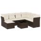 Preview: 8-tlg. Garten-Sofagarnitur mit Kissen Braun Poly Rattan