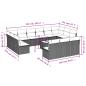 Preview: 14-tlg. Garten-Sofagarnitur mit Kissen Braun Poly Rattan