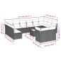 Preview: 13-tlg. Garten-Sofagarnitur mit Kissen Braun Poly Rattan