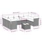 Preview: 10-tlg. Garten-Sofagarnitur mit Kissen Braun Poly Rattan