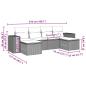 Preview: 6-tlg. Garten-Sofagarnitur mit Kissen Braun Poly Rattan
