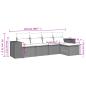 Preview: 5-tlg. Garten-Sofagarnitur mit Kissen Braun Poly Rattan