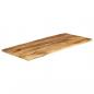 Preview: Tischplatte 140x60x2,5 cm Baumkante Massivholz Raues Mangoholz