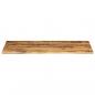 Preview: Tischplatte 140x60x2,5 cm Baumkante Massivholz Raues Mangoholz