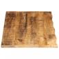 Preview: Tischplatte 140x60x2,5 cm Baumkante Massivholz Raues Mangoholz