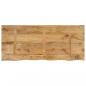 Preview: Tischplatte 140x60x2,5 cm Baumkante Massivholz Raues Mangoholz