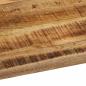 Preview: Tischplatte 100x80x3,8 cm Baumkante Massivholz Raues Mangoholz