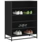 Preview: ARDEBO.de - Schuhschrank Schwarz 75x38x97,5 cm Holzwerkstoff Metall