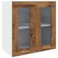 Preview: Küchen-Wandschrank mit Glastüren Altholz-Optik 60x31x60 cm