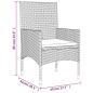 Preview: ARDEBO.de - 4-tlg. Garten-Lounge-Set mit Kissen Grau Poly Rattan