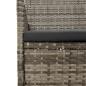Preview: 4-tlg. Garten-Lounge-Set mit Kissen Grau Poly Rattan