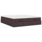 Preview: Ottoman-Bett mit Matratzen Dunkelbraun 200x200 cm Stoff