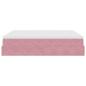 Preview: ARDEBO.de - Ottoman-Bett mit Matratzen Rosa 200x200 cm Samt